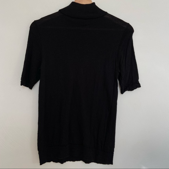 Eileen Fisher Black Mock Neck Short Sleeve Sweater Size S/P - Picture 3 of 6
